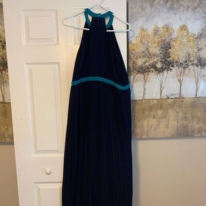 High neck color block maxi dress never worn